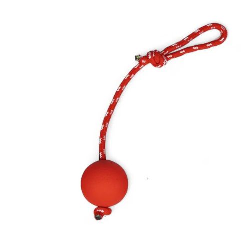 Balle en caoutchouc avec corde