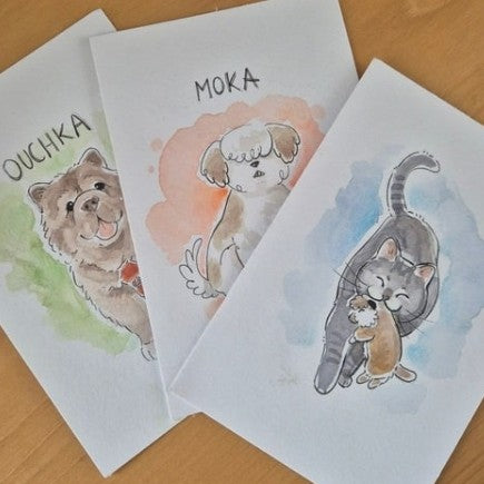 Portrait aquarelle sur-mesure